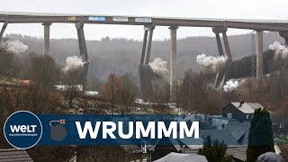 A45Talbrücke in NRW GESPRENGT  Höchste deutsche Brücke die je gesprengt wurde [upl. by Olwen311]