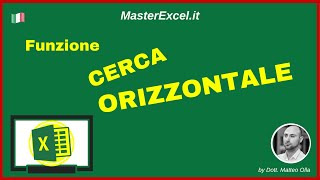 MasterExcelit  Tutorial Funzione Cerca Orizzontale Excel come usare il CERCAORIZZ [upl. by Reppiks]