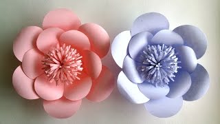 How To Make Paper Flowers  Paper Flower tutorial  Step by Step [upl. by Novonod]