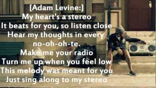 Gym Class Heroes ft Adam Levine  Stereo Hearts Lyrics on screen [upl. by Kezer884]