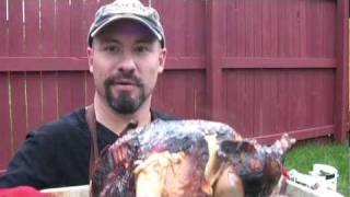 Frying a turkey with quotThe Big Easyquot Infrared Fryer by CharBroil [upl. by Wolgast]