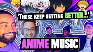 Non Anime Fans react to ANIME OPENINGS and ENDINGS for the FIRST TIME Part 2 [upl. by Sauls397]