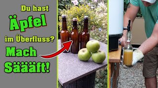 Apfelsaft selber machen Lange haltbar schnell amp einfach   Rezept  entsaften pressen  Äpfel [upl. by Yelak]