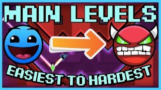 Easiest to Hardest Main Levels List  Geometry Dash 21 500 SUBSCRIBER SPECIAL [upl. by Otreblanauj]