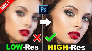 How to Upscale and Enhance depixelate images and convert into High Quality photos in Photoshop cc [upl. by Sibell]