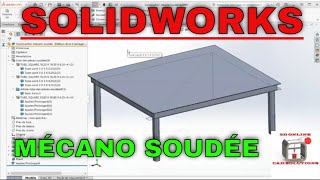 Solidworks  Mécano soudé  Définir les matériaux des éléments [upl. by Nader942]