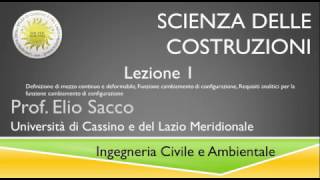 Scienza delle Costruzioni Lezione 1 [upl. by Garin]