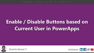 Enable or Disable Controls based on Current User in PowerApps [upl. by Adnilrem629]