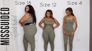 SIZE 4 vs 12 vs 18 TRY ON SAME MISSGUIDED x Carli Bybel OUTFITS  chileeee its not giving [upl. by Mairb888]