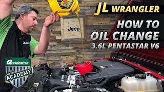 How to Change the Oil in your 36L V6 Jeep Wrangler JL or Jeep Gladiator JT [upl. by Eniluj]