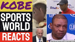 NBA world REACTS to Kobe Bryant death TRAGIC [upl. by Decamp]