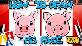 How To Draw The Pig Face Emoji 🐷 [upl. by Marl814]