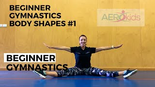 Beginner Gymnastics Body Shapes  AEROkids style [upl. by Dranik]