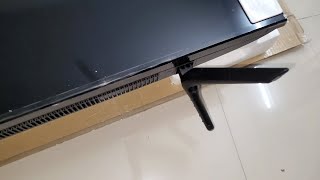 Samsung 4K Smart TV 55Inch  How to Assemble Stand 2022 [upl. by Asilanna]