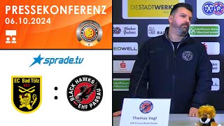 06102024  Pressekonferenz  Tölzer Löwen vs EHF Passau Black Hawks [upl. by Atkinson]