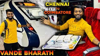 FULL MEALS 🍱 on RAIL 🚈 Vande Bharat Express  💒 Chennai 2️⃣ Coimbatore 🏡  DAN JR VLOGS [upl. by Beaston]