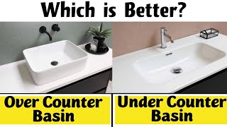 Best Wash Basin for Home Table Top Wash Basin Vs Under Counter Wash Basin Bathroom Interior Design [upl. by Id]