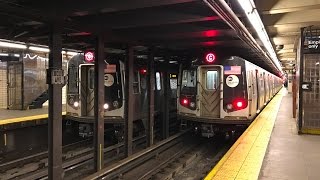 NYC Subway HD 60fps Budd R32 amp Alstom R160A C Trains Relaying on Express Tracks  Euclid Avenue [upl. by Morganstein]