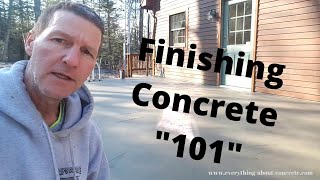 Concrete Finishing Tips  Pouring And Finishing A Small Concrete Floor [upl. by Inohs106]