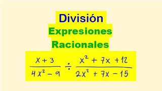 División de expresiones racionales Precálculo [upl. by Dazhehs]