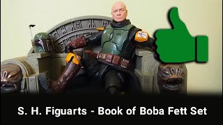 S H Figuarts Book of Boba Fett With Throne Set Review [upl. by Aikemahs810]