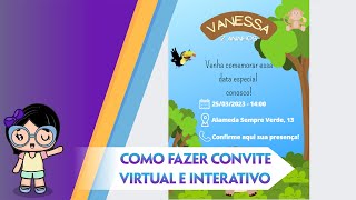 Como fazer Convite VIRTUAL e INTERATIVO no CANVA [upl. by Horter827]