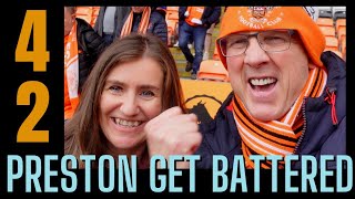 BLACKPOOL 42 PRESTON  GOALS LIMBS  HISTORIC DERBY WIN  PRESTON GET BATTERED 😁😁 [upl. by Towney]