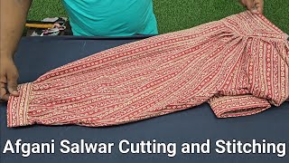 Afgani Salwar Cutting and Stitching [upl. by Kelula821]