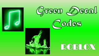 Green Decal Codes  ROBLOX [upl. by Selym10]