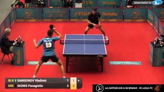 Vladimir Samsonov vs Gionis Panagiotis 2016 Olympic Qualification [upl. by Emmons]