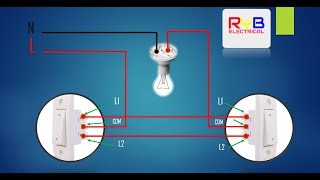 two way light switch wiring diagram [upl. by Amos]