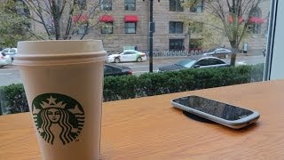 Powermat brings wireless charging to Starbucks RCR Mobile Minute [upl. by Eneloj]