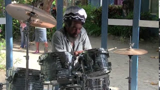 Studio Ones Joe Isaacs a drum solo The Boat Bar Negril Jamaica 2014 [upl. by Ethelin]