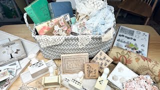 Thrifted  Second Hand and Estate Sale Craft Supply Haul for Junk Journaling paper crafts [upl. by Lsiel]