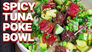 The Hawaiian Dish Everyone Should Know How To Make  Spicy Ahi Tuna Poke Bowl Recipe [upl. by Oby]