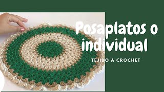 Crochet Tutorial Mantel individuales navideños tejido a crochet punto granny espigo [upl. by Eiraminot666]