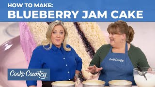 How to Make Our Stunning Ombre Blueberry Jam Cake [upl. by Zilef]