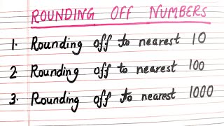 Rounding off numbers How to round offChapter 1 Large numbers CLASS 4 [upl. by Lad551]