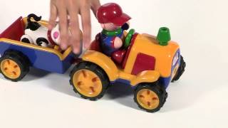 Tolo Toys First Friends Tractor Trailer Demo [upl. by Attenwad]