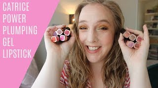 CATRICE POWER PLUMPING GEL LIPSTICK  Review Swatch amp Lipswatches of ALL shades [upl. by Greenwald327]