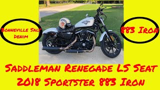 Saddleman Renegade LS Seat for Harley Davidson 883 Iron Sportster [upl. by Aelanej67]