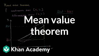 Mean value theorem  Existence theorems  AP Calculus AB  Khan Academy [upl. by Yliab713]