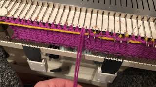 Brother KH270 Electroknit Chunky Knitting Machine  Knitting A Single Motif [upl. by Nomaid363]