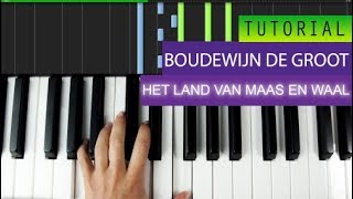 Boudewijn De Groot  Het Land Van Maas En Waal  Piano Tutorial  MIDI Download [upl. by Jerrilee]