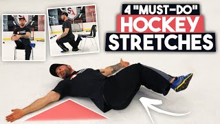 4 quotMUSTDOquot HOCKEY STRETCHES  Unlock Your Hips [upl. by Ardnuhsed]