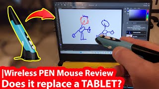 Pocket Mouse Gadget replaces Critique Tablets  Mouse Pen for Laptop PC Android Pen Mouse Review [upl. by Nowd]