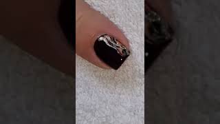 Dark Chocolate Nail Art  Elegant Autumn Nails  naildesign [upl. by Akapol]