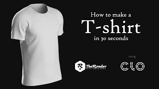 How to make a Tshirt in 30 seconds CLO3D [upl. by Waers]