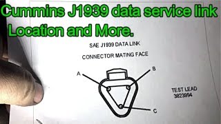 Cummins Diesel ISXISB service J1939 service data link location and More [upl. by Ym980]