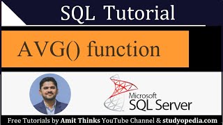 SQL AVG function  SQL Tutorial for Beginners [upl. by Malina338]